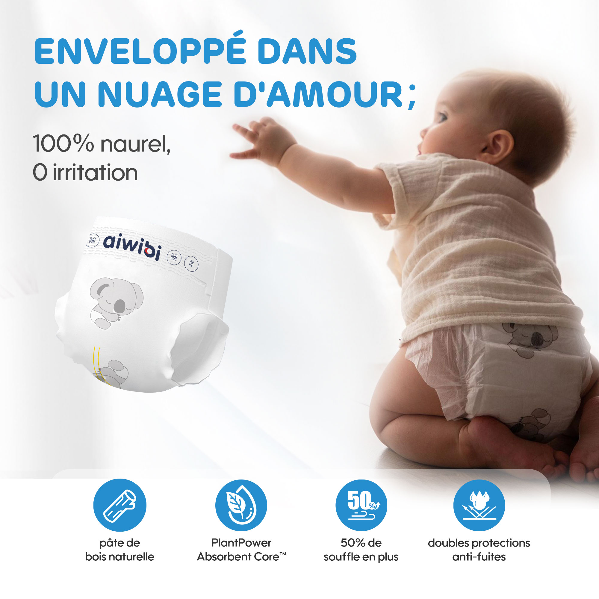 Couche pour Bébé 01 (Emballage minimum）